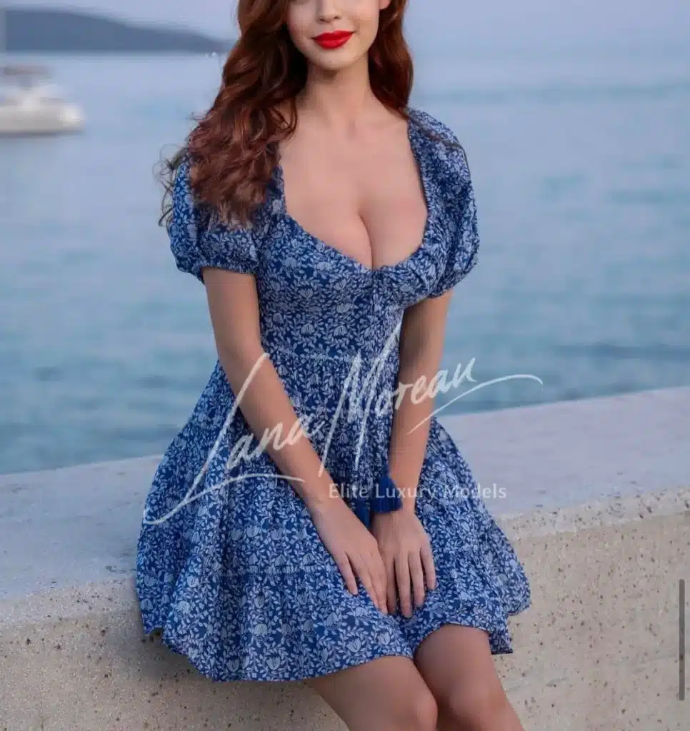 Elite Escort in floral dress