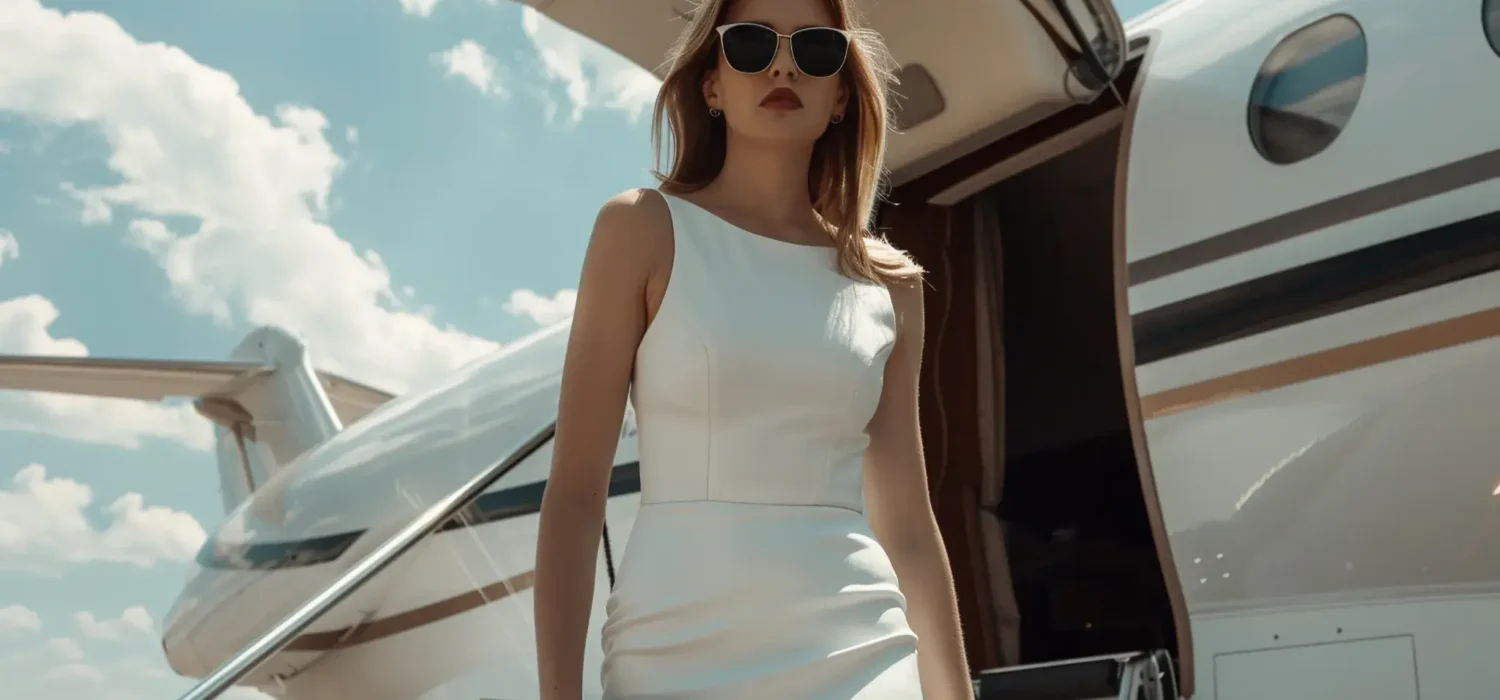 Business Woman Companion Private Jet Charter