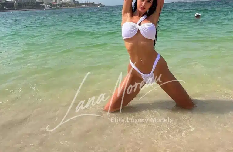 Luxury escort Milana on the beach Dubai