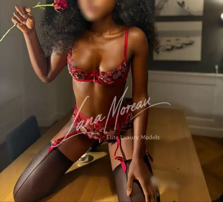 VIP escort Paris with rose detail