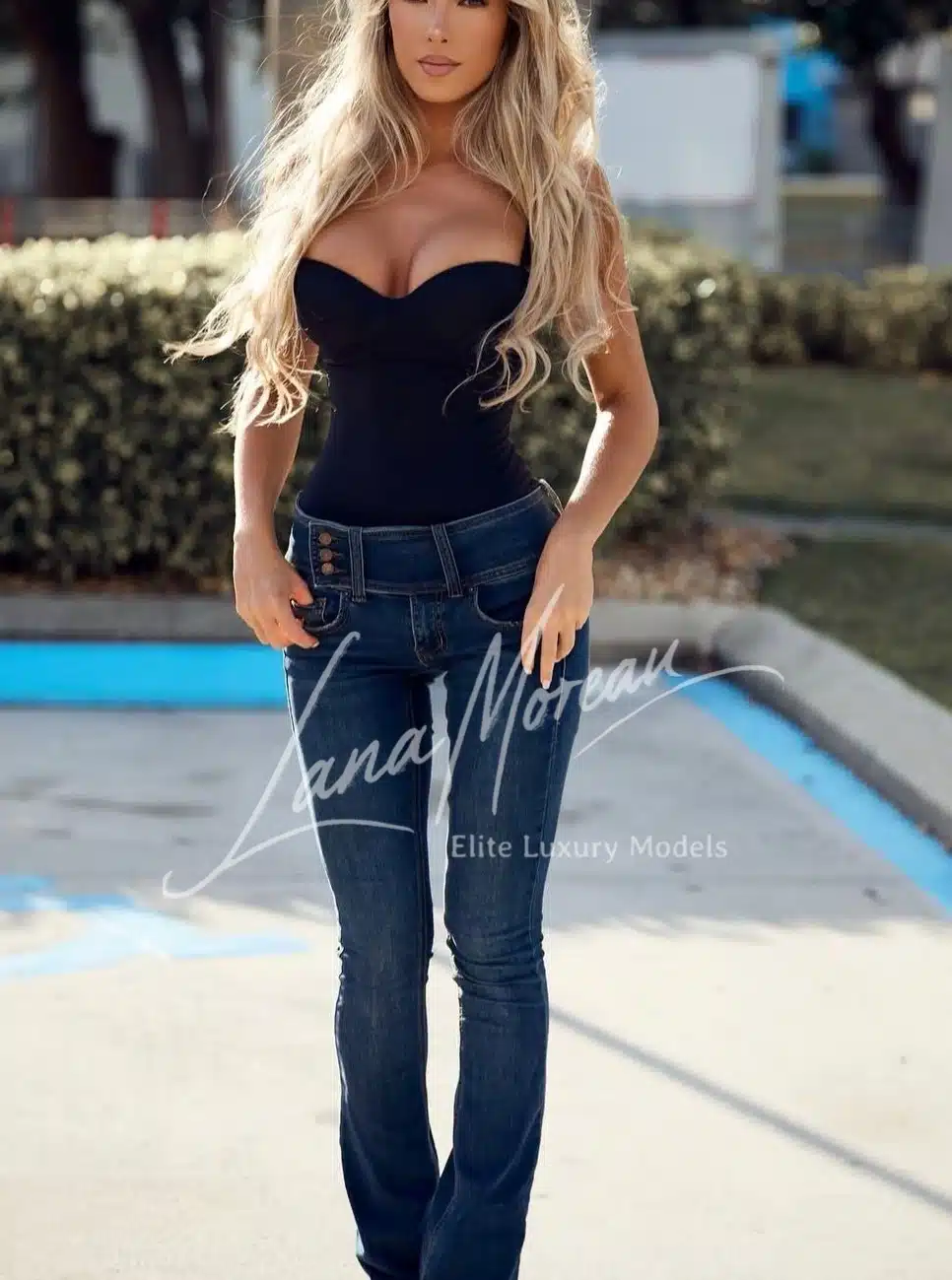 High-class blonde companion NYC street style