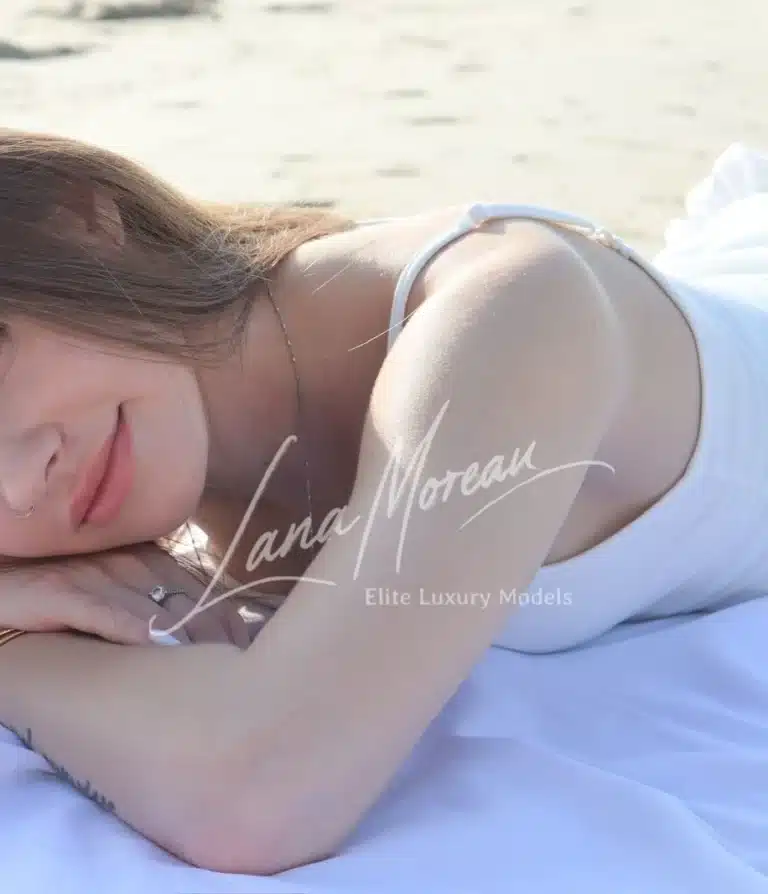 Gorgeous young Model at beach