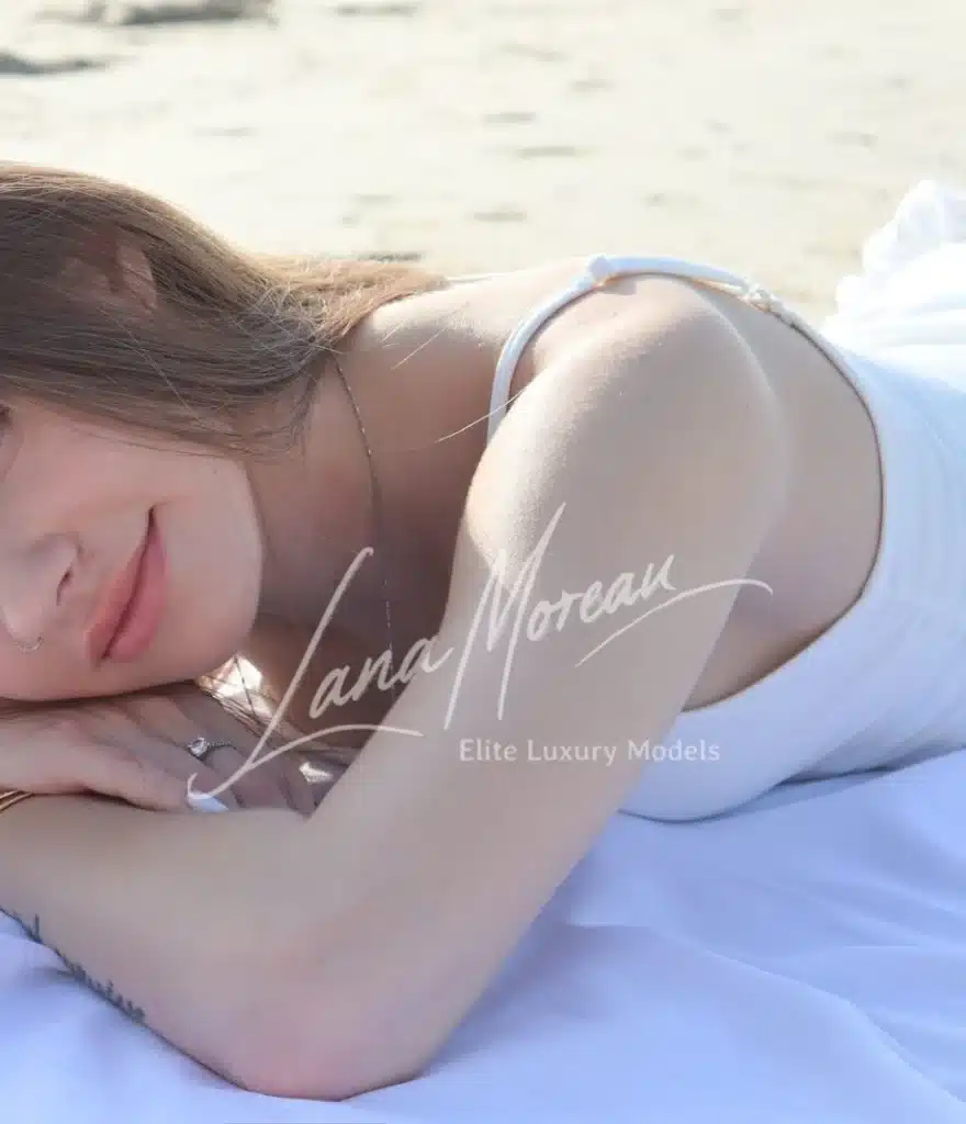 Gorgeous young Model at beach